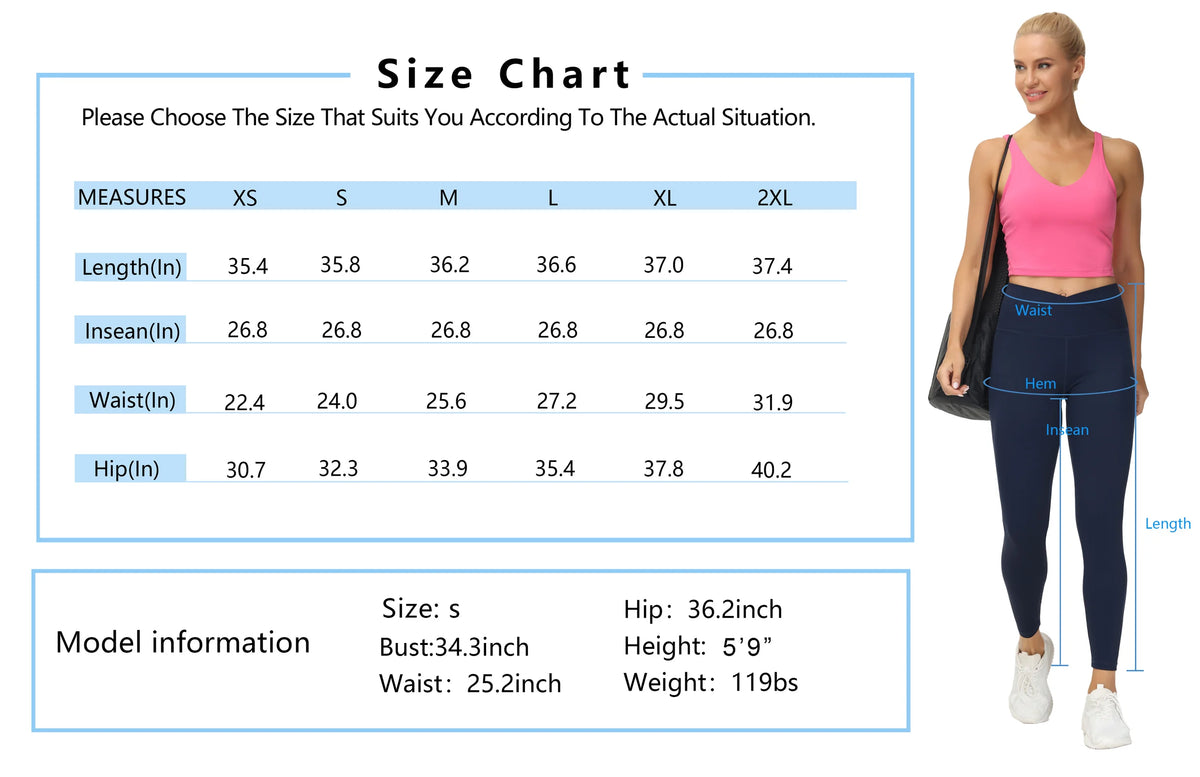 The Gym People High Waist Yoga Leggings With Tummy Control