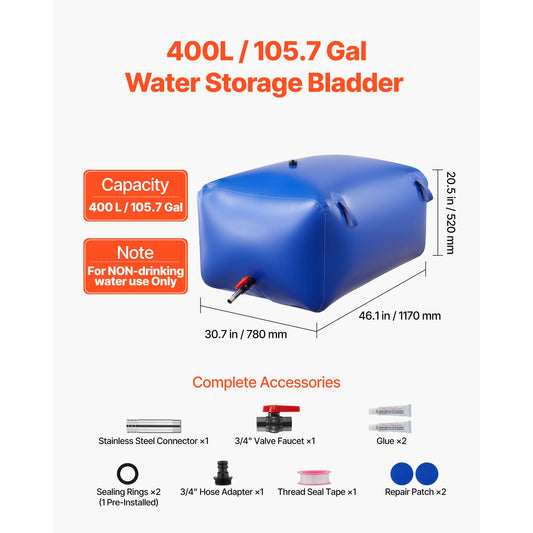 Portable TPU Water Storage Bladder Collapsible Drinking Bag For Camping