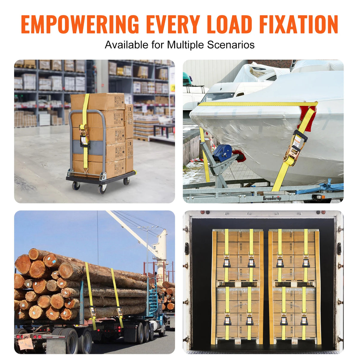 SucceBuy Ratchet Tie Down Straps For Secure Cargo Transport