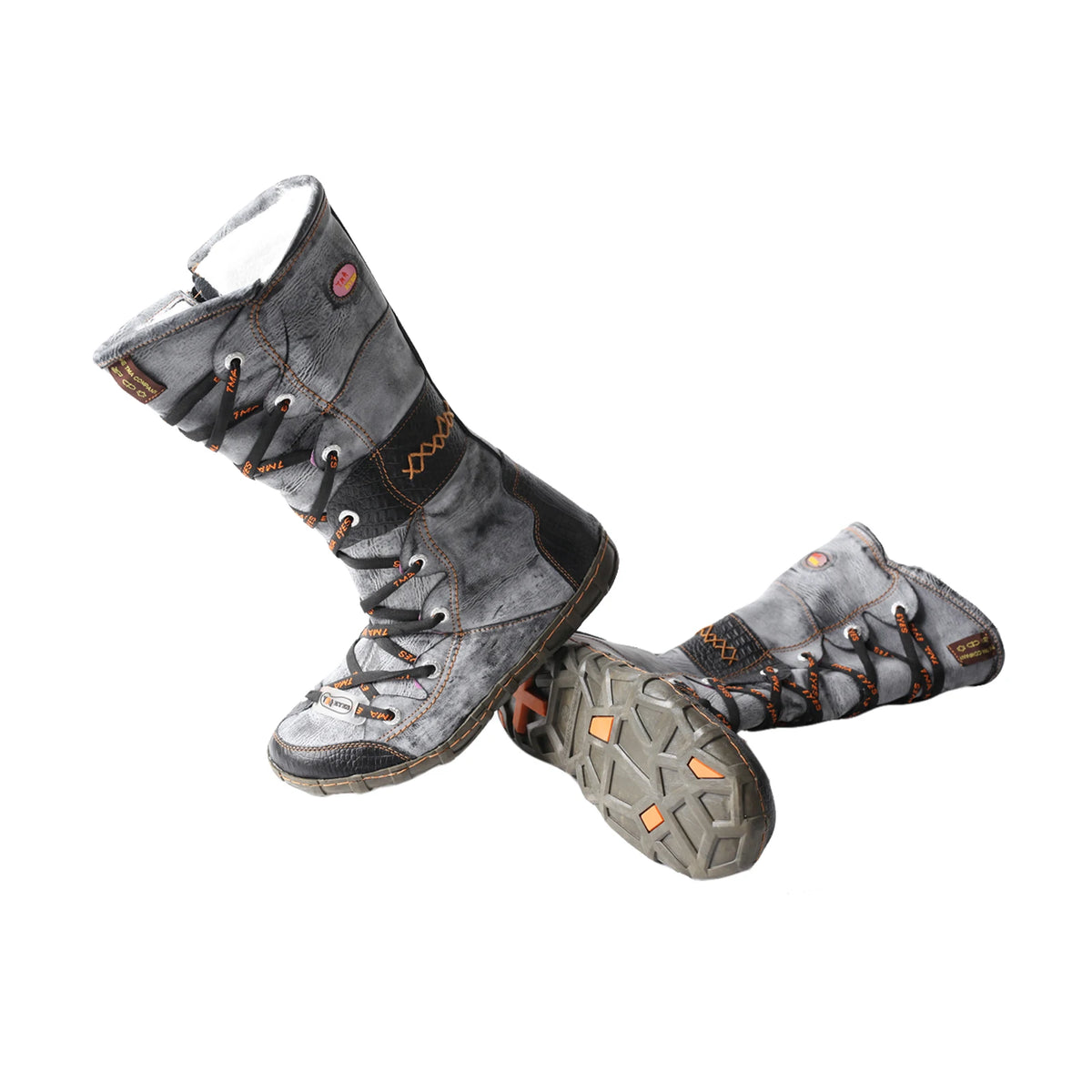TMA EYES Women Mid Calf Casual Side Zipper Snow Boots