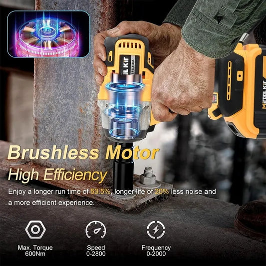 Cordless Brushless Impact Wrench, 1/2-Inch Drive, Variable Speed