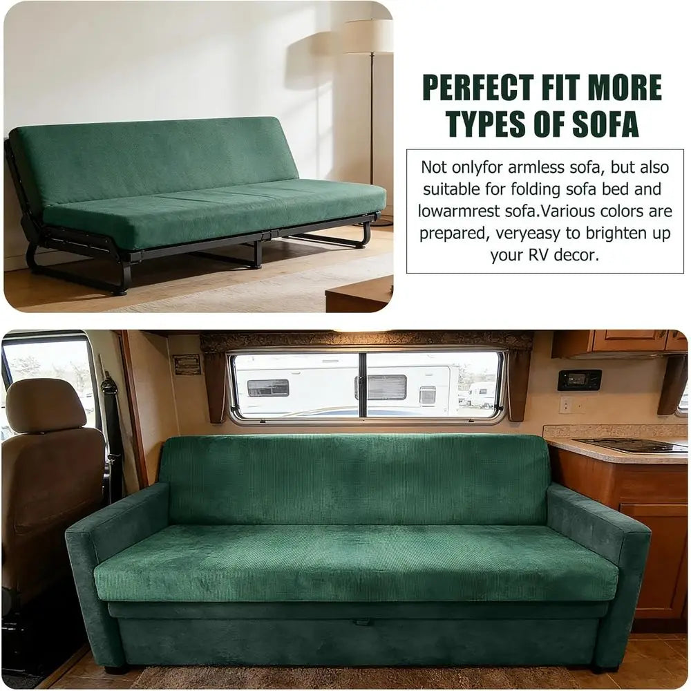 Washable Stretch RV Jackknife Sofa Bed Anti Slip Couch Covers