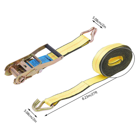 Bymaocar Professional Ratchet Cargo Tie Down Strap Set