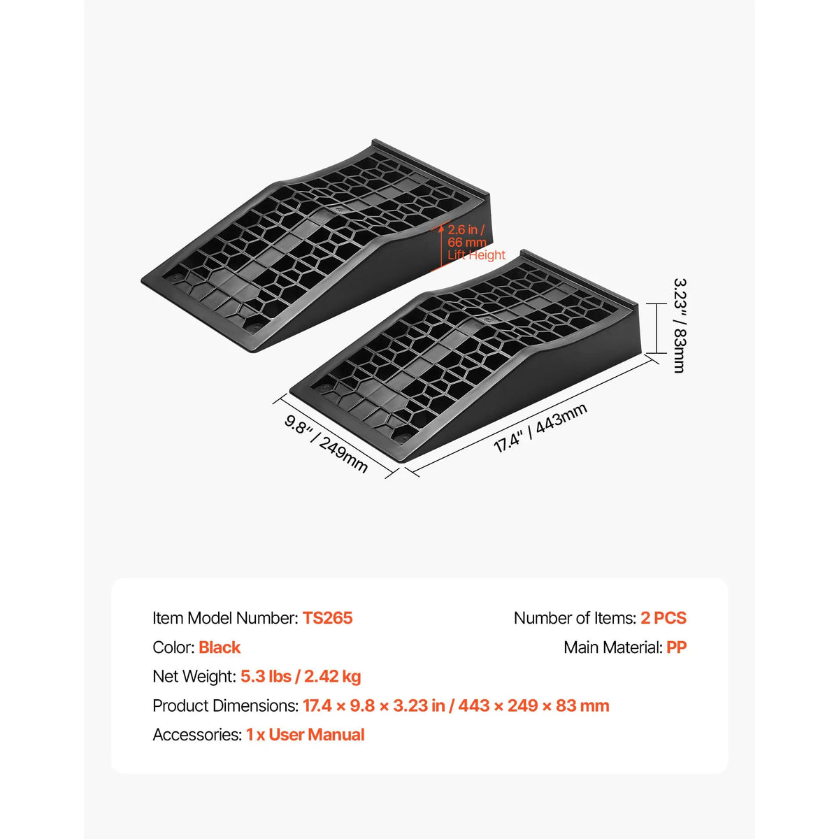 Portable Heavy Duty Car Service Ramps For Garage Use
