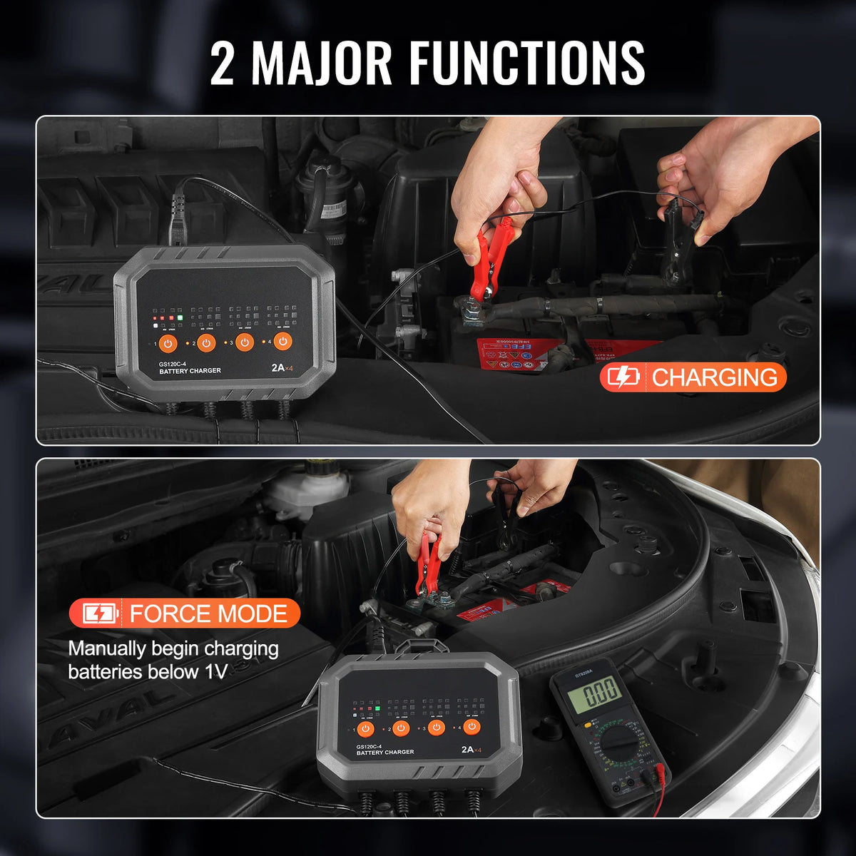 SucceBuy Automatic Battery Charger Maintainer With Desulfator Function