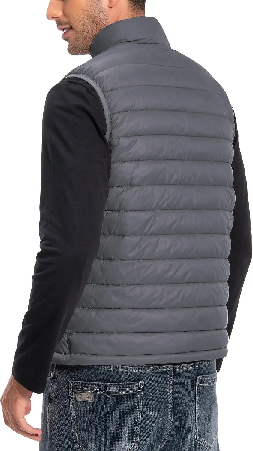 Pioneer Camp Men Packable Water Repellent Quilted Puffer Vest