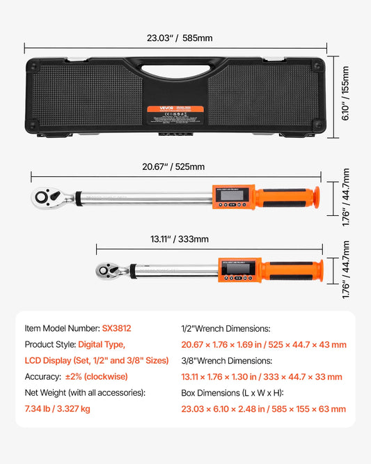 SucceBuy Digital Torque Wrench With Precision And Led Indicator