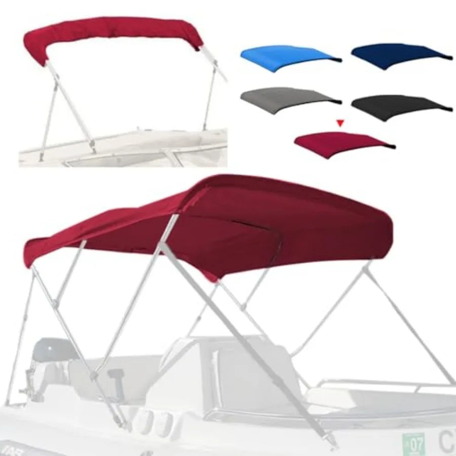 Marine Grade Polyester Bimini Top Replacement Cover With Zipper Sleeves