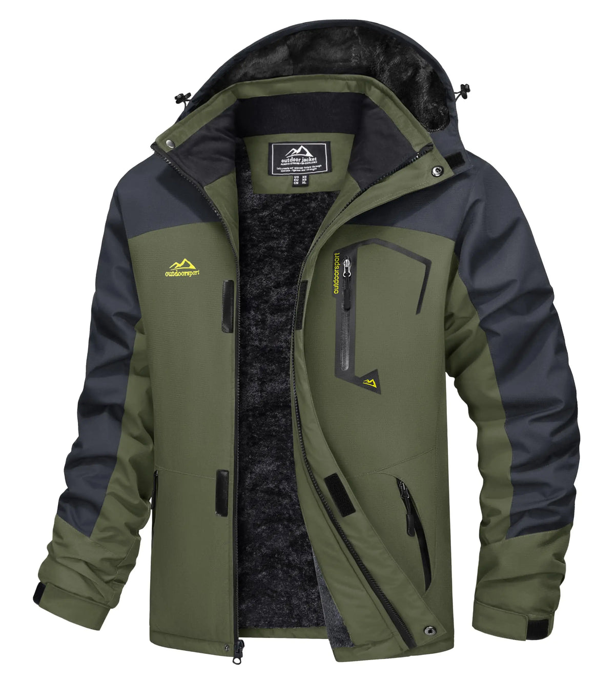 Cavva Men Fleece Lined Windproof Water Resistant Ski Jacket