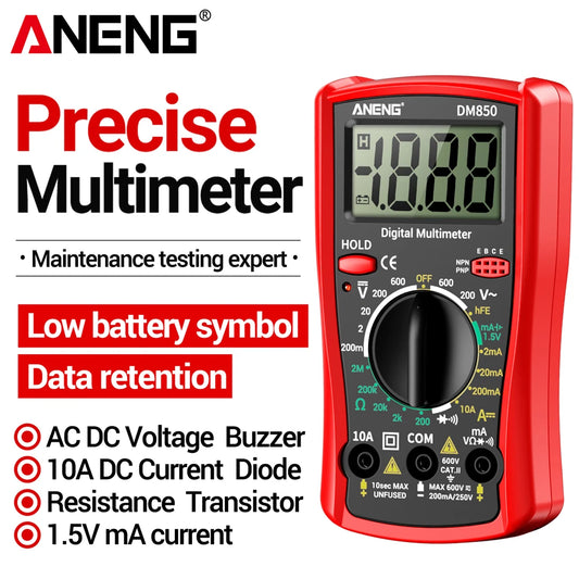 Aneng Dm850 Digital Multimeter Measures AC DC Voltage And Current