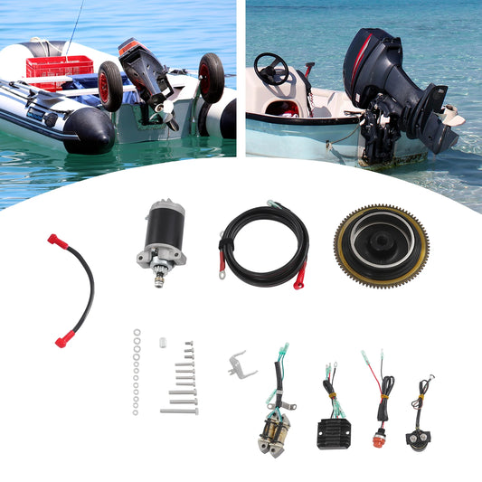 Outboard Starter Motor Kit Compatible With Yamaha 14.8HP Engine