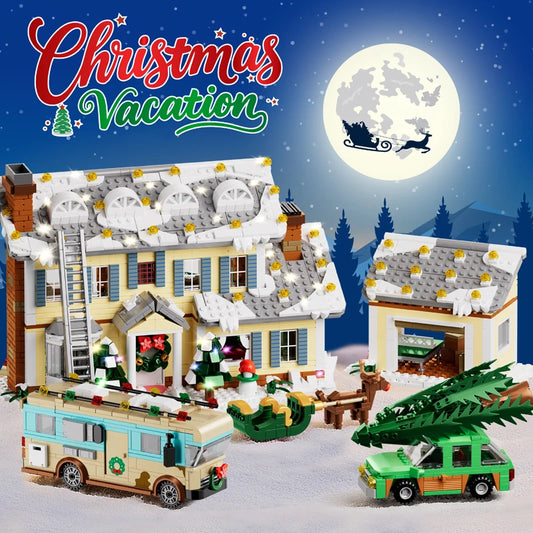 Classic Christmas Vacation House Building Block Kit For Adults