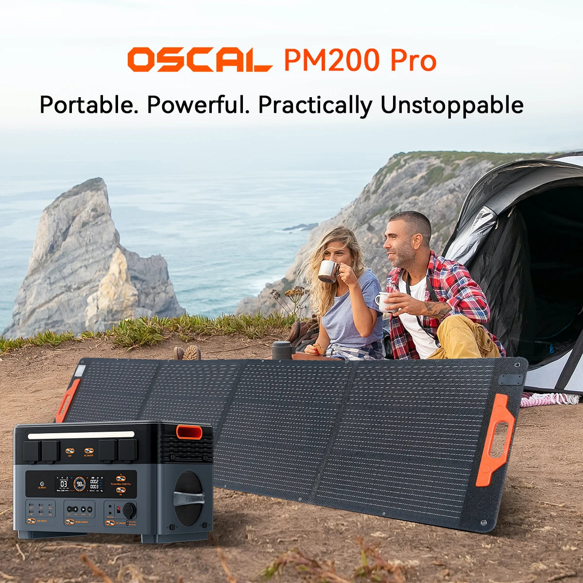 OSCAL Portable Foldable Solar Panel Charger With Adjustable Kickstand