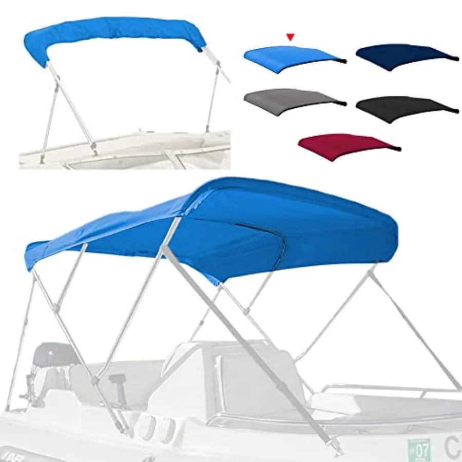 Marine Grade Polyester Bimini Top Replacement Cover With Zipper Sleeves