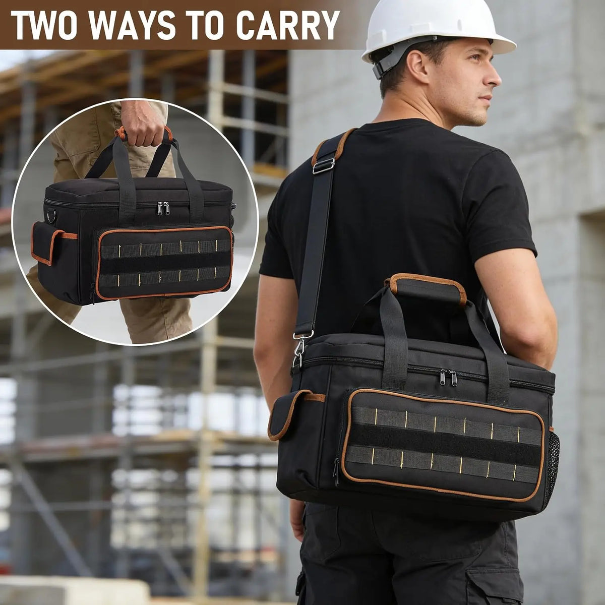 Professional 20 Pocket Tool Bag With Durable Shoulder Strap