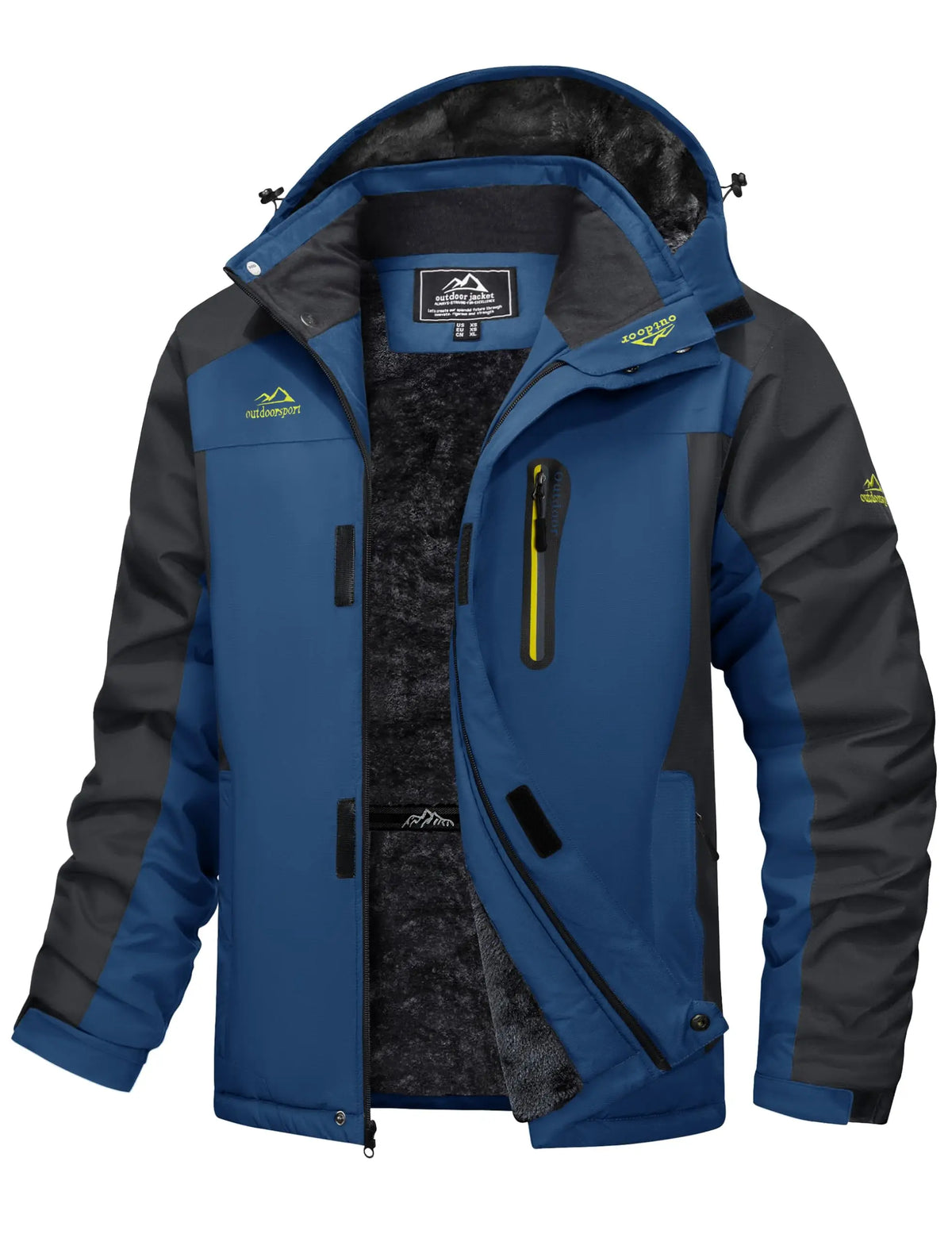 Cavva Men Waterproof Fleece Lined Winter Parka With Removable Hood
